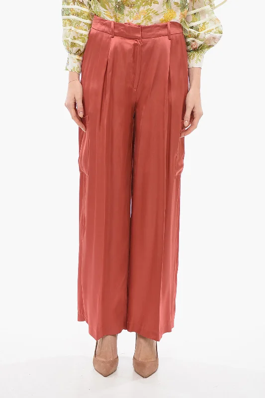 Weekend Flash Sale Loulou Studio Single Pleated Satin Wide Leg Pants