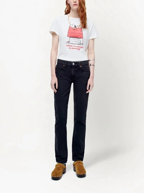 Stock Clearance 70S Low-Rise Straight-Leg Jeans In Black