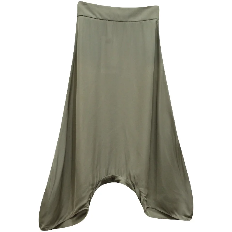 Steal Deal Saint Laurent Yves Harem Trousers in Dove Grey Silk