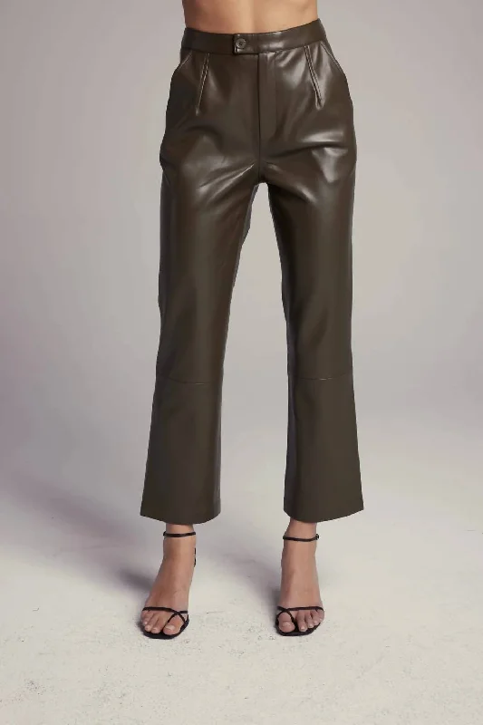 Blowout Deals Rucker Vegan Leather Pant In Forest Night