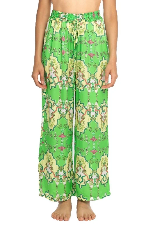 Weekend Deal Bold Rayon Pull-On Pant In Royal Green