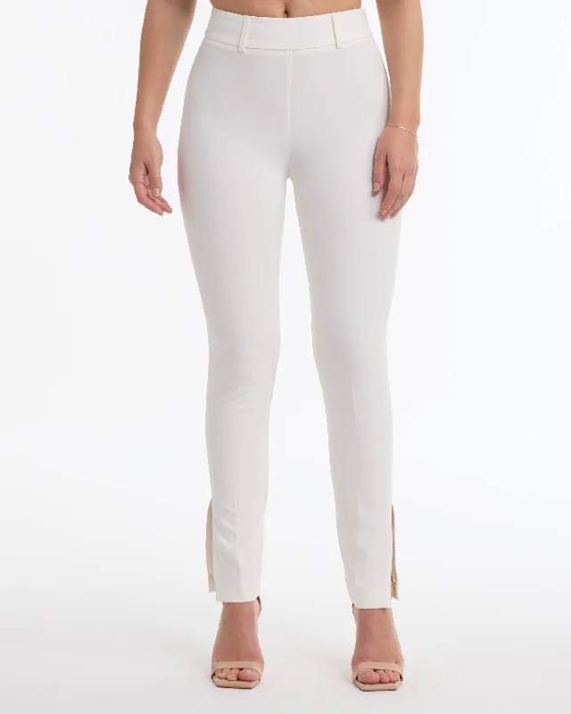 Bonus Savings BEBE Women's High Waisted Slim Fit Pant with Side Slits