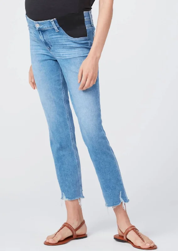 Weekend Deals That Sizzle Cindy-Mel Maternity Destroyed Hem Jean In Medium Wash