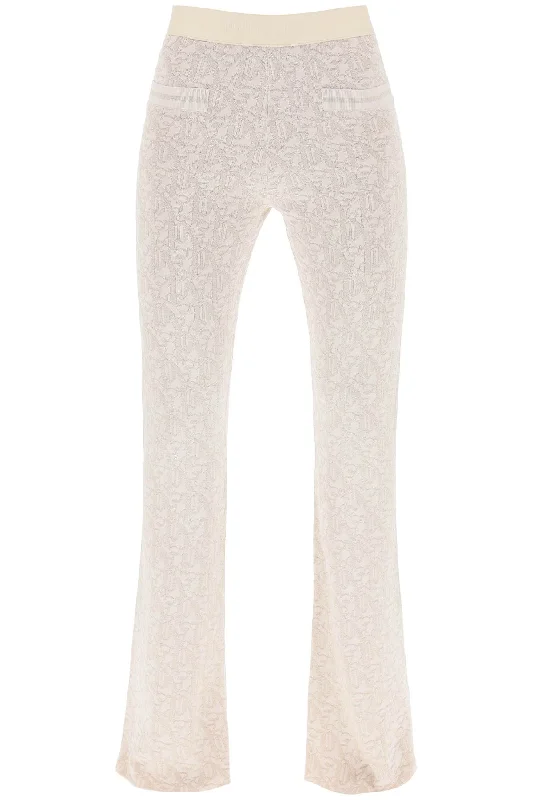 Loyalty Reward Palm Angels Women's Monogram Pants In Lurex Knit