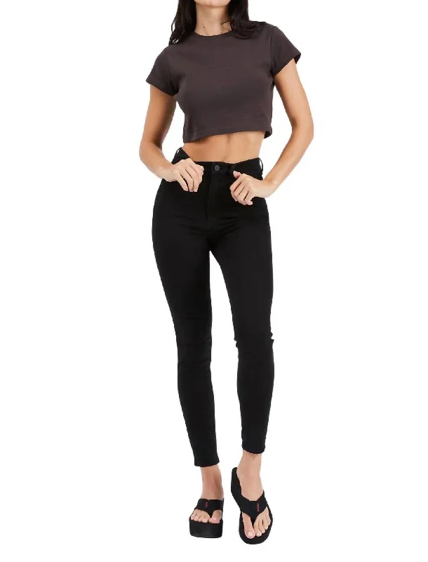 Discount Extravaganza High Skinny Ankle Basher Jeans In Black Magic