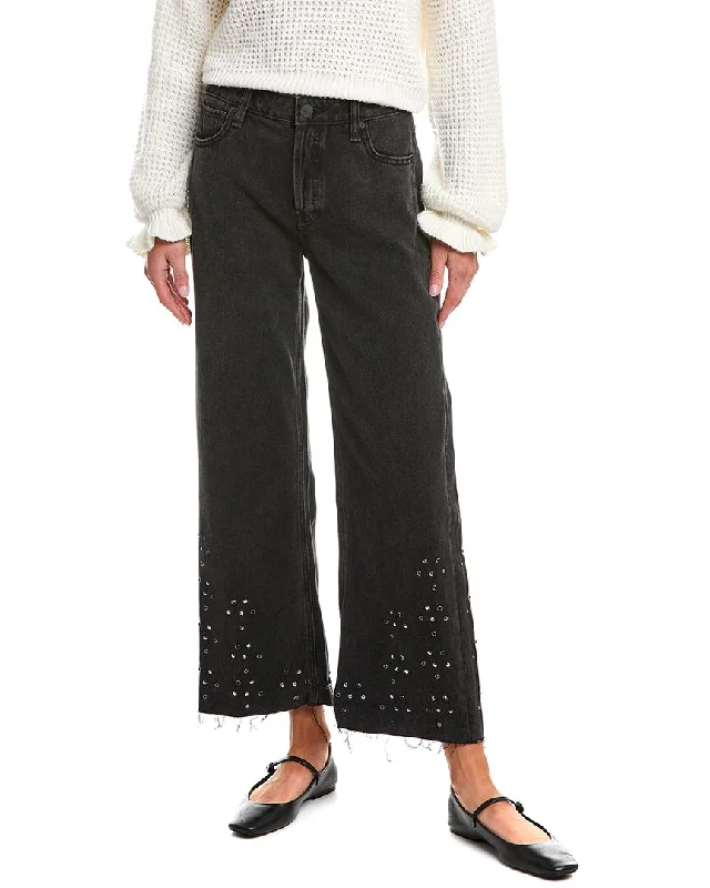 Year-End Sale HUDSON Jeans Rosalie Black Glitter Wide Leg Jean