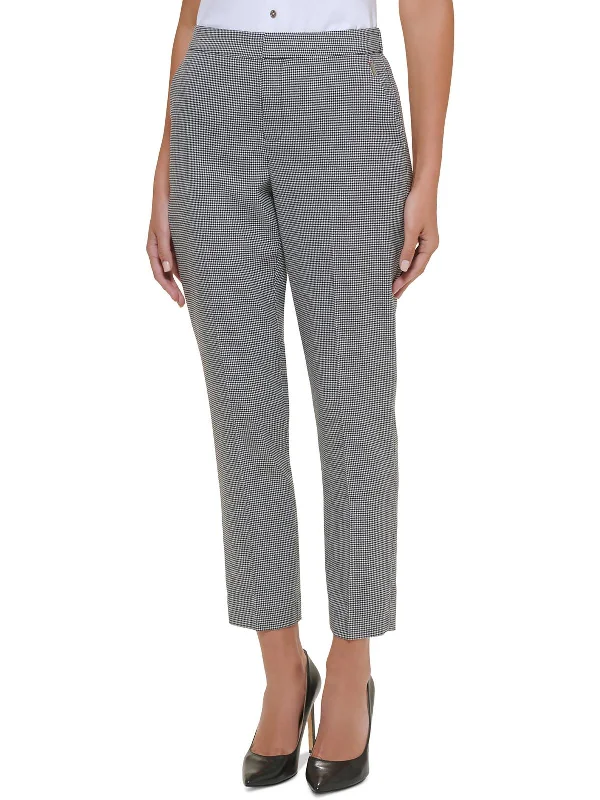 Weekend Bargains to Enjoy Womens High Rise Houndstooth Ankle Pants