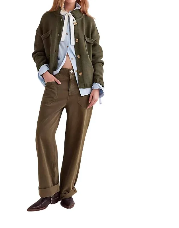 Final Markdown Palmer Cuffed Jeans In Greenery