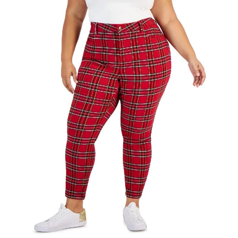 Weekend Deals That Thrill Plus Womens Plaid Skinny Trouser Pants