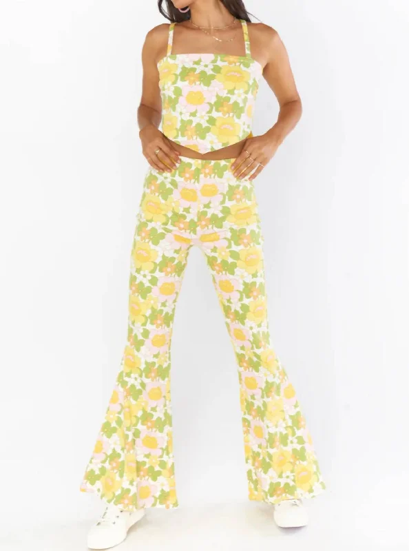 Bargain Bin Berkley Bells Jeans In Fresh Flowers Denim