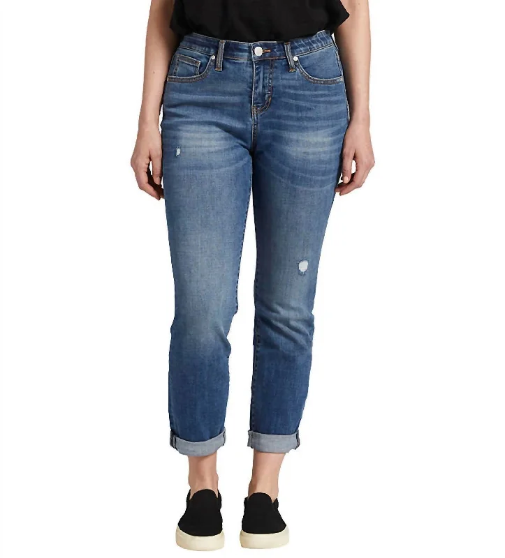 Price Cut Carter Mid Rise Girlfriend Jean In Everton Blue