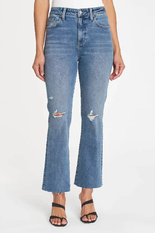 Hurry In Lennon High Rise Crop Boot Cut Jean In Denny
