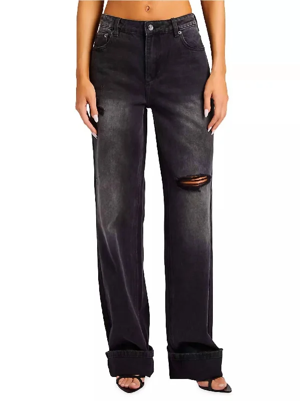 Weekend Offers That Delight Margot Cuffed Jean In Black