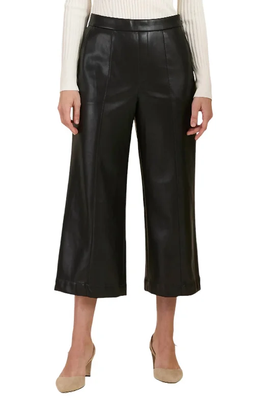 Flash Deals Payton Vegan Leather Cropped Pant In Black