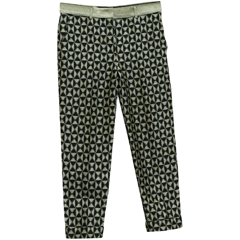 Today Only Haider Ackermann Printed Slim Cut Leggings in Black and White Cotton