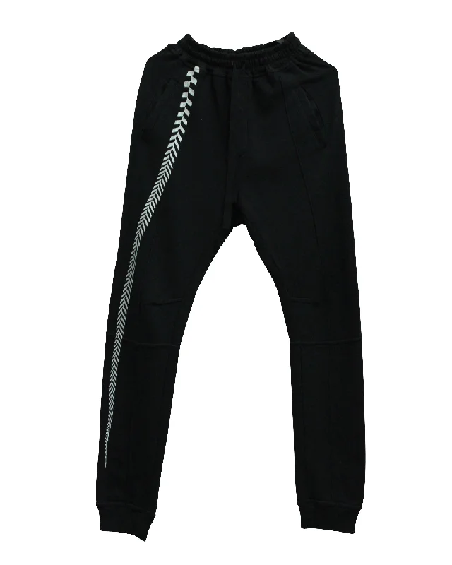 Major Savings Haider Ackermann Embroidered Lounge Pants in Black Cotton
