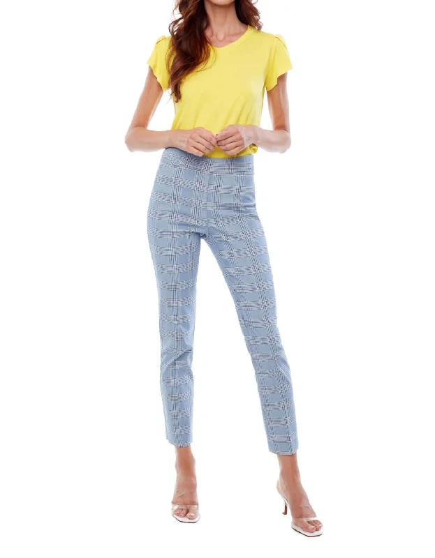 Super Sale Slim Ankle Pant In Blue Lisburn Plaid