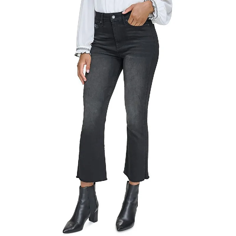 Weekend Bargains to Love Womens Logo Print Cropped Skinny Jeans