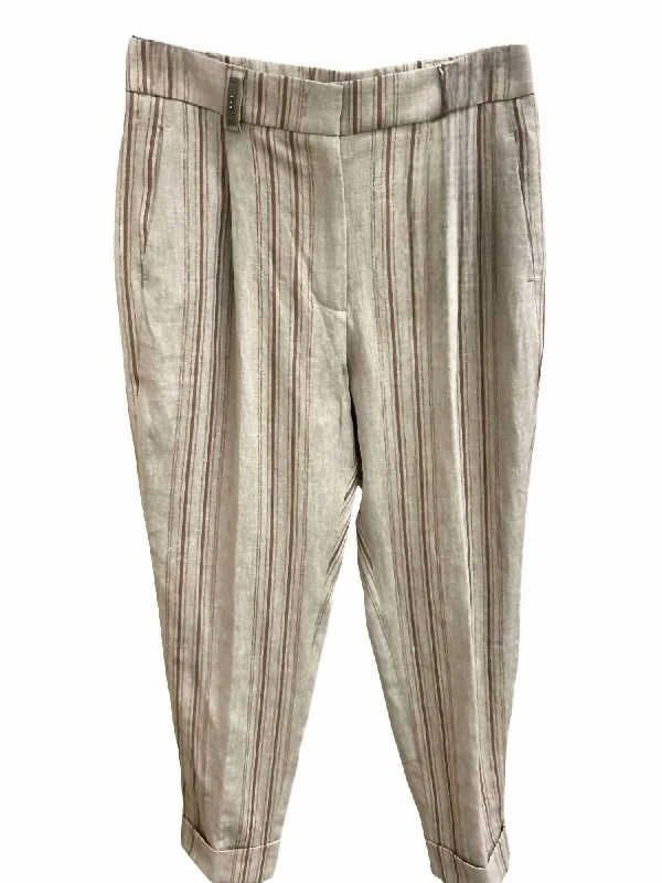 Weekend Bargains to Celebrate Ankle Length Pant In Beige