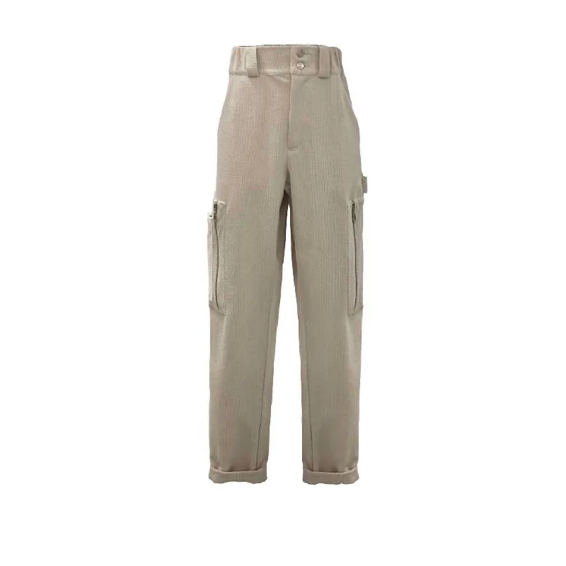Weekend Specials Just for You Women's Cord Trouser In Ecru