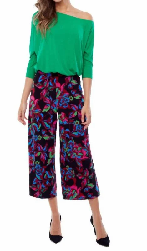 Year-End Clearance Wide Crop Pant In Ibiza Print