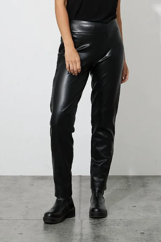 Price Rollback Faux Leather Pant In Black