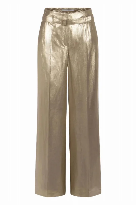 Overstock Women's Anais Pants In Gold