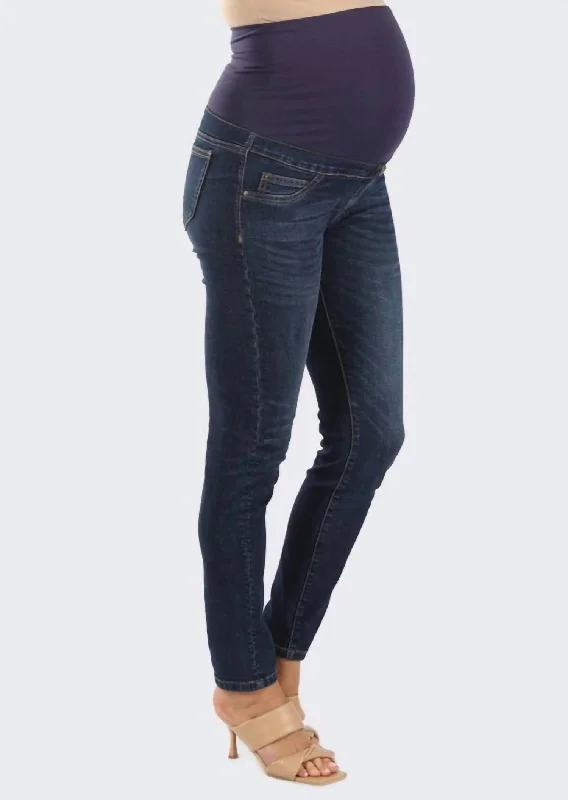 New Markdowns Maternity Skinny Jeans In Dark Blue