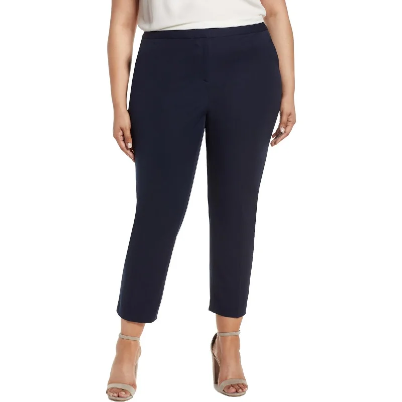 Mega Sale Plus Womens Twill Cropped Straight Leg Pants