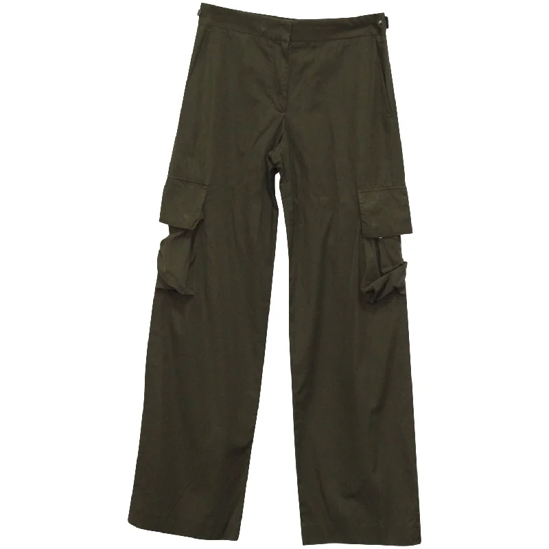 Top Pick Helmut Lang Cargo Pants in Khaki Green Cotton