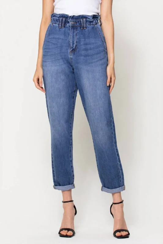 Unbeatable Prices There You Are Paper Bag Jean In Blue