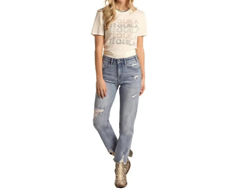 Amazing Deals Women's High Rise Cropped Jeans In Light Wash