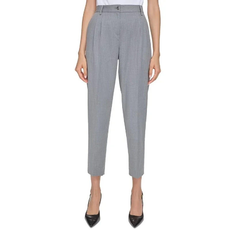 Weekend Offers That Please Womens Pleated Pin Stripe Trouser Pants