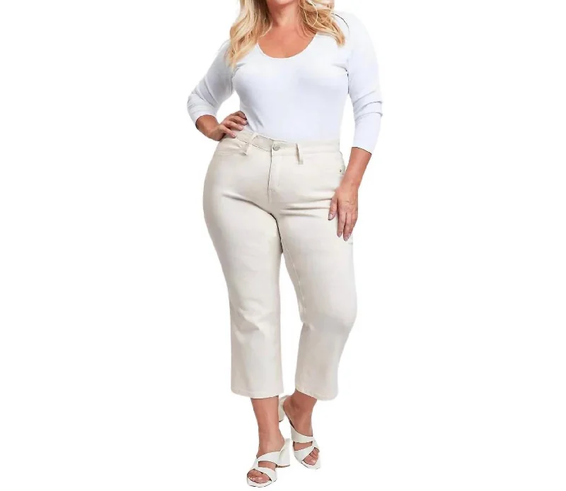 Sale Event Mid-Rise Wide Leg Cropped Pants In Gardenia