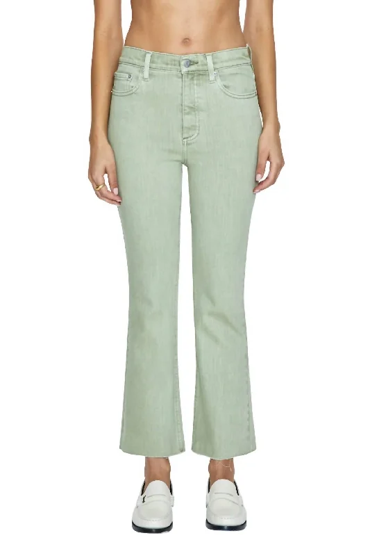 Super Deal Lennon High Rise Crop Boot Jeans In Sage Snow