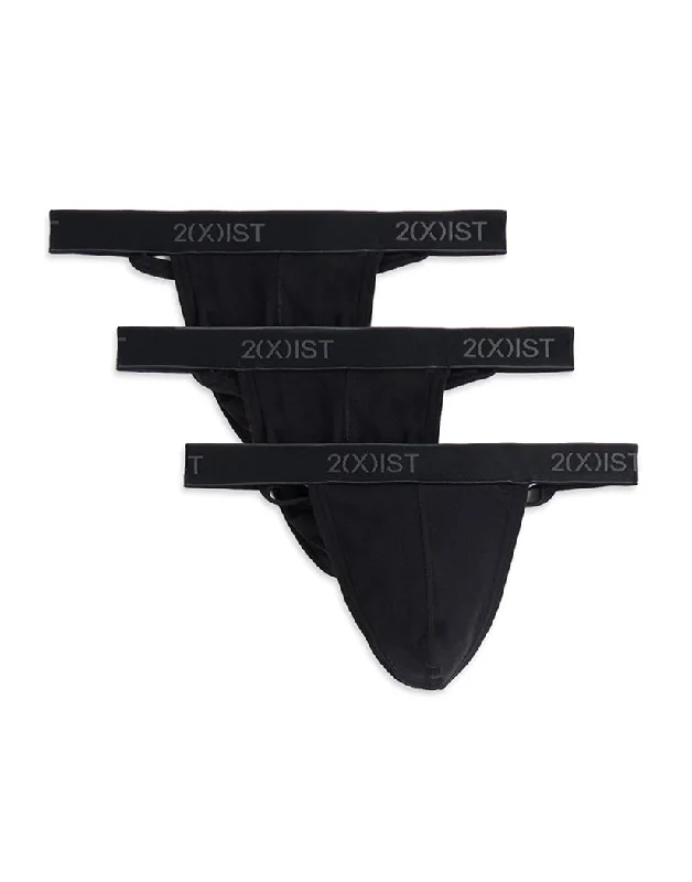 2xist Men's 3-Pack Essential Core Y-Back Thongs 020302