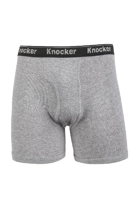 KNOCKER MEN'S BOXER BRIEFS (BBC3500_H.GRY)