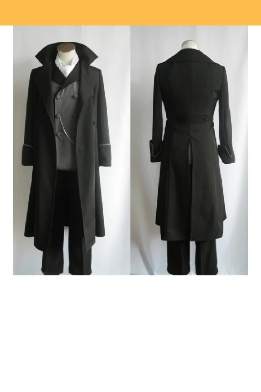 Low Cost Black Butler Kuroshitusji Sebastian Tutor Dark Version Cosplay Costume