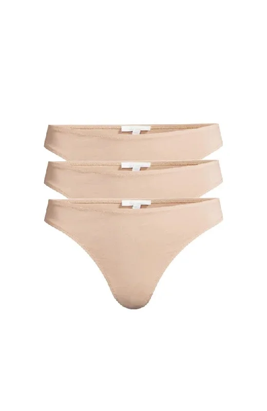 Genny Organic Pima Cotton Thong 3 Pack