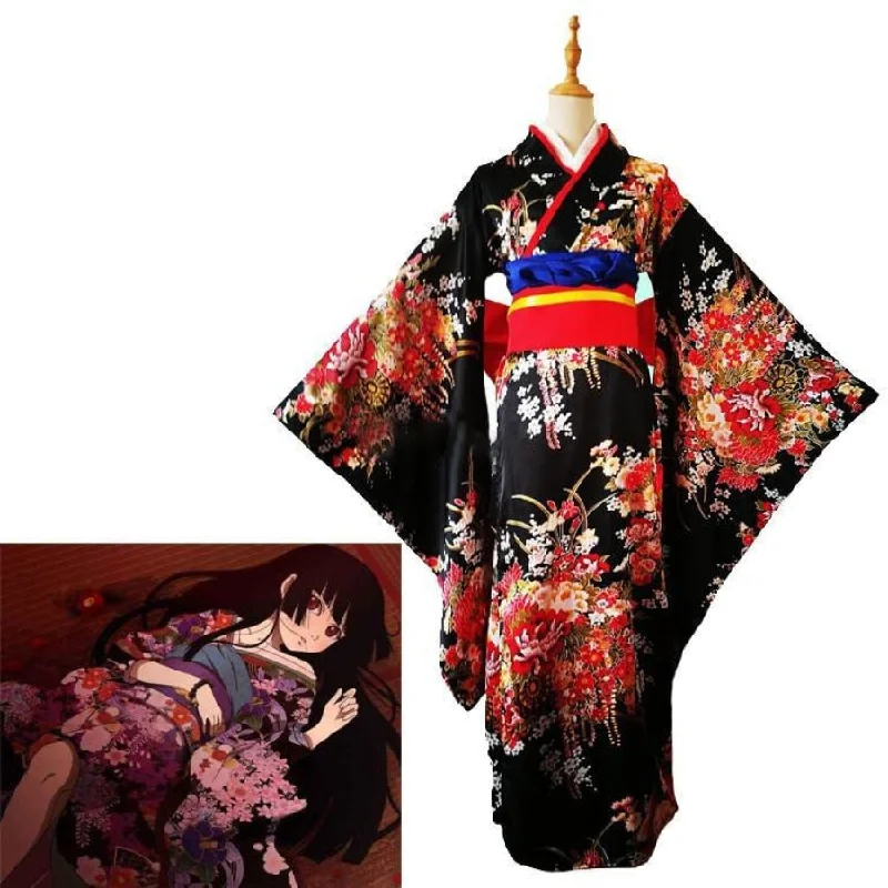 Jigoku Shoujo Enma Ai Kimono Yukata Cosplay Costume