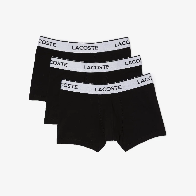 Lacoste Casual Cotton Stretch Boxer Brief 3 Pack - Black