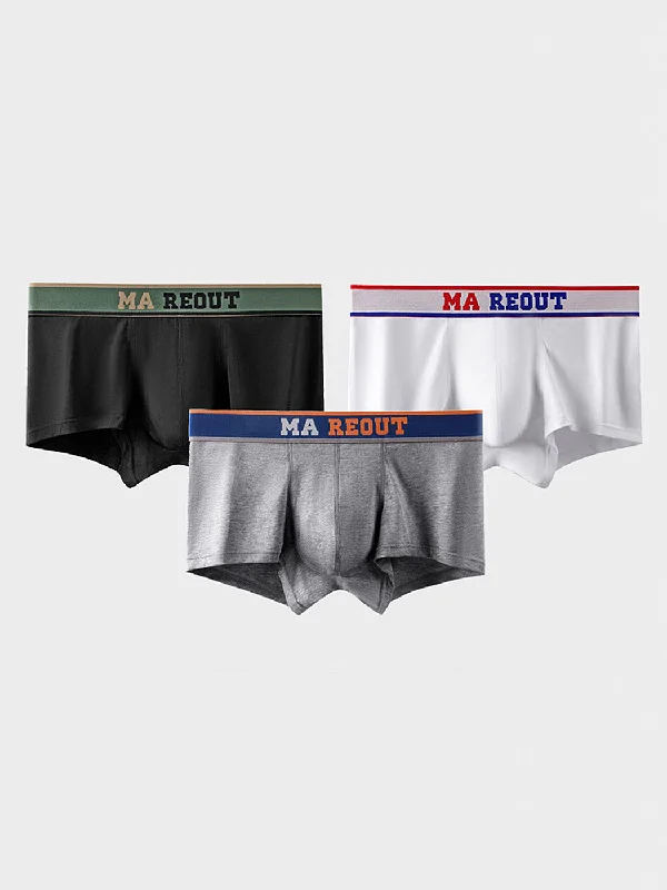 Weekend Bargains to Enjoy Men's Pure Cotton Simple Letters Trunks