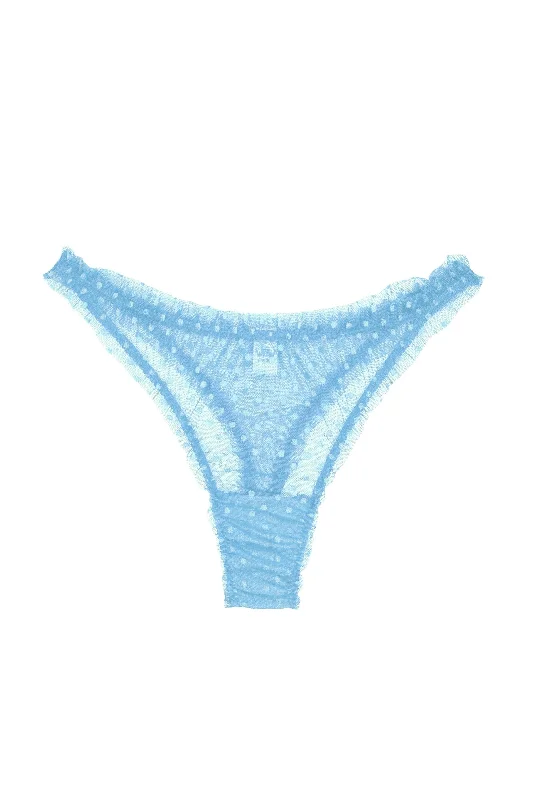 Mimi Blue dots high waisted thongs