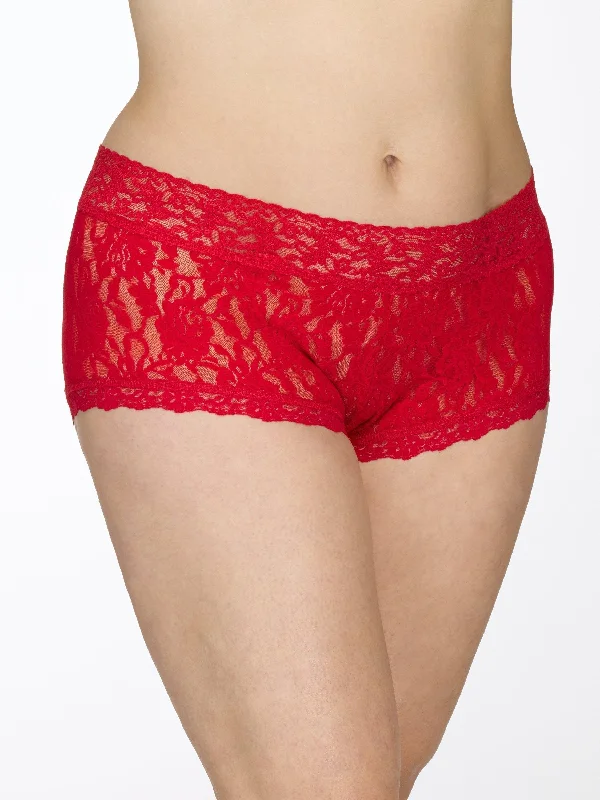 Savings Spectacular Plus Size Signature Lace Boyshort Red