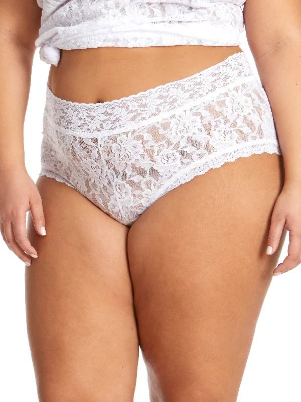 Super Sale Plus Size Signature Lace Boyshort White