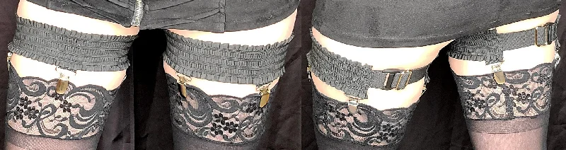 Shop and Save Ruffle Garters with 4 Clips