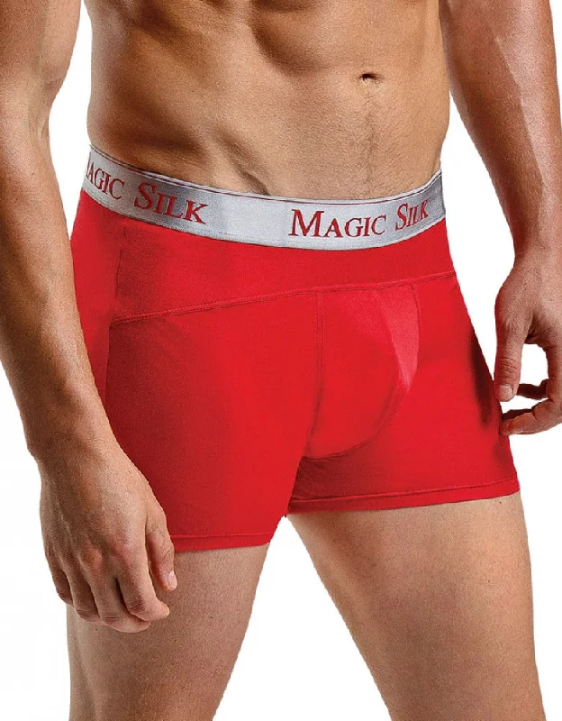 Magic Silk Men's Knit Panel Boxer Brief 6886