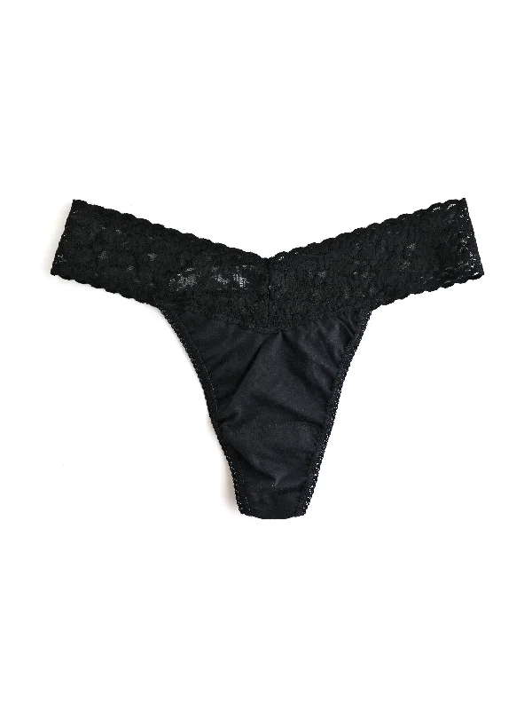 Supima® Cotton Original Rise Thong Black