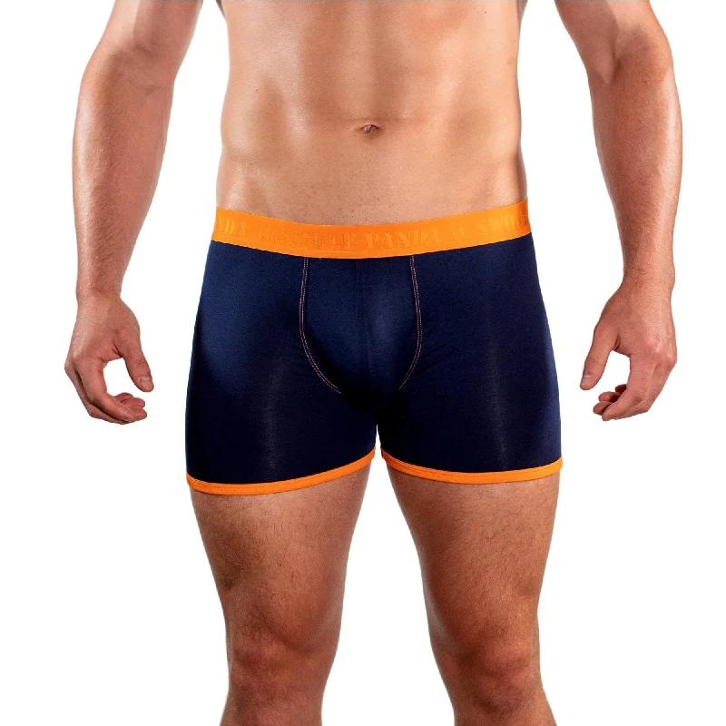 Final Markdown Swole Panda Bamboo Boxers - Navy/Orange Band