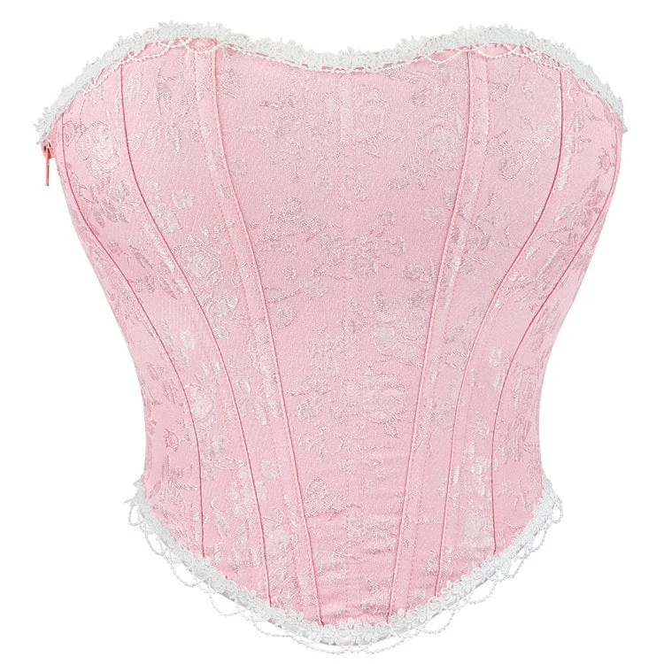 Exclusive Online Offer Women's Gothic Floral Embroidered Lace-up Overbust Corset